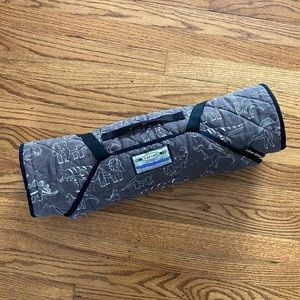 Urban Infant Tot Cot, pillow included, brown dinosaur pattern